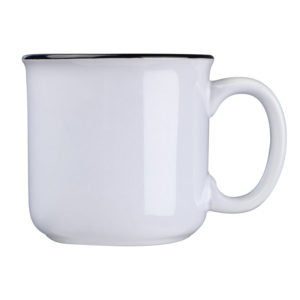 Tasse mit schwarzem Rand