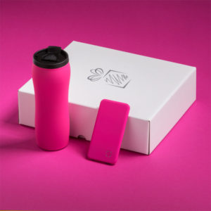 Geschenkset Power Bank und Thermoskanne